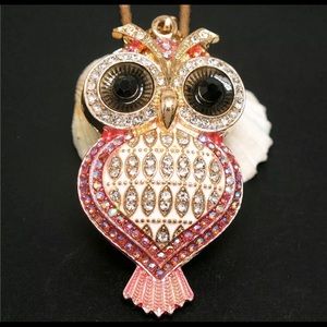 BETSEY JOHNSON ~Large OWL Necklace